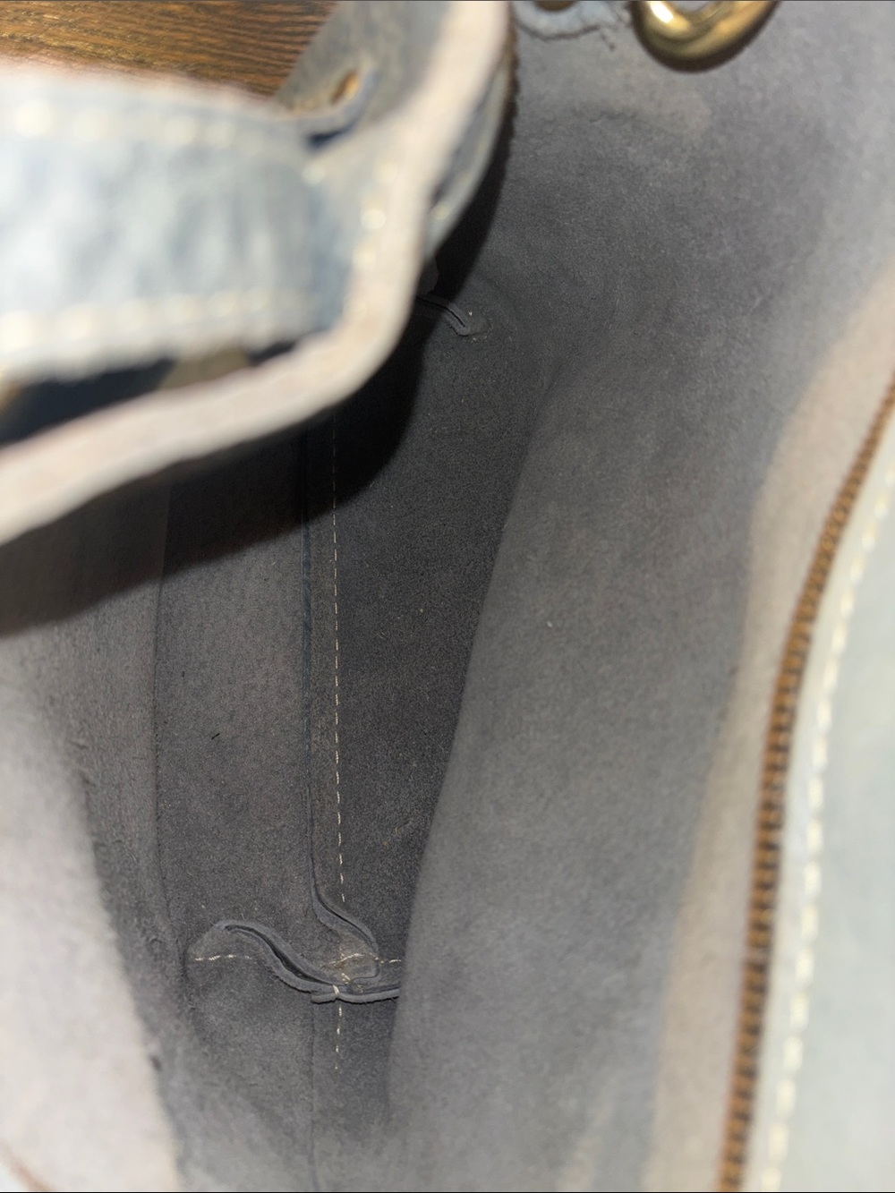 Portland Leather Gray Shoulder Bag with Patterned Strap - Picture 6 of 8